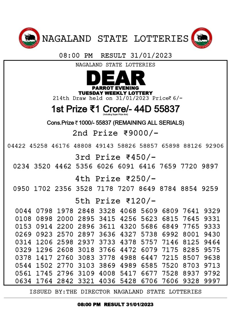 dear daily lottery