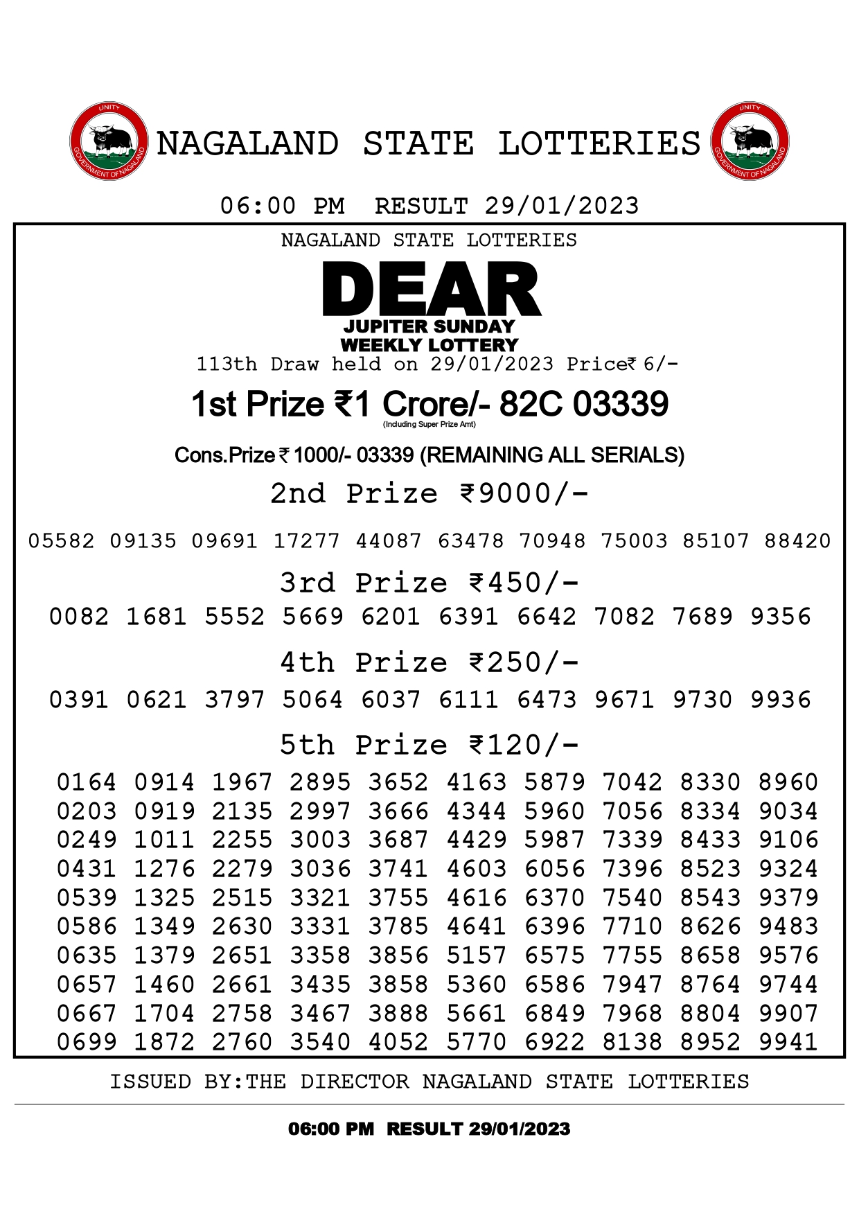 Dear Lottery
