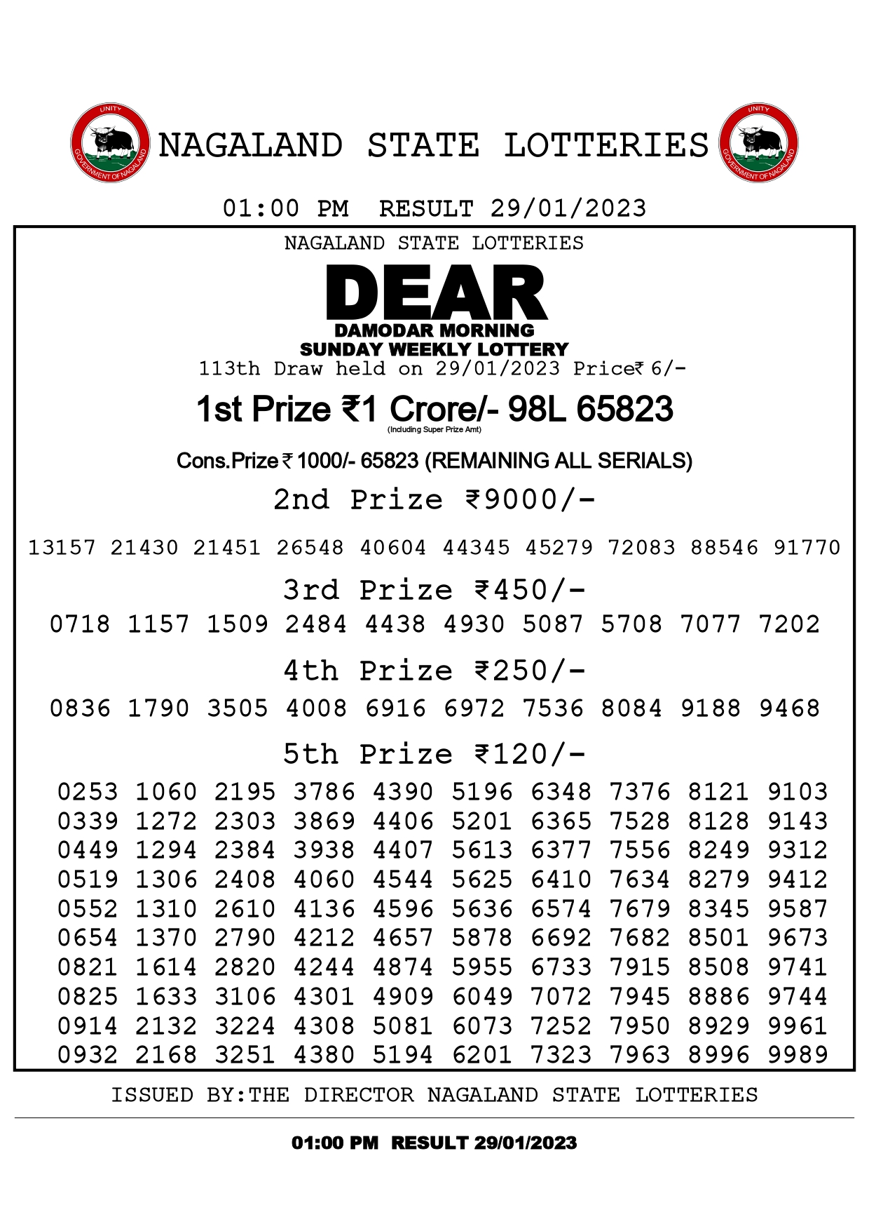 Dear Lottery