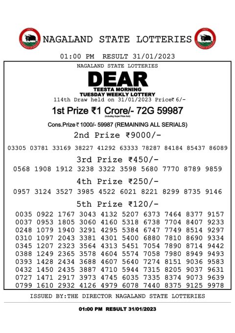 dear daily lottery