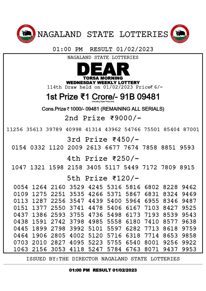dear daily lottery