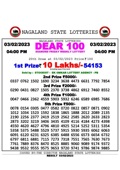 dear daily lottery