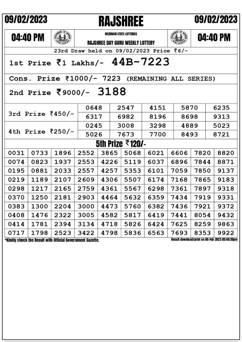 dear daily lottery