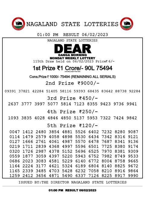 dear daily lottery