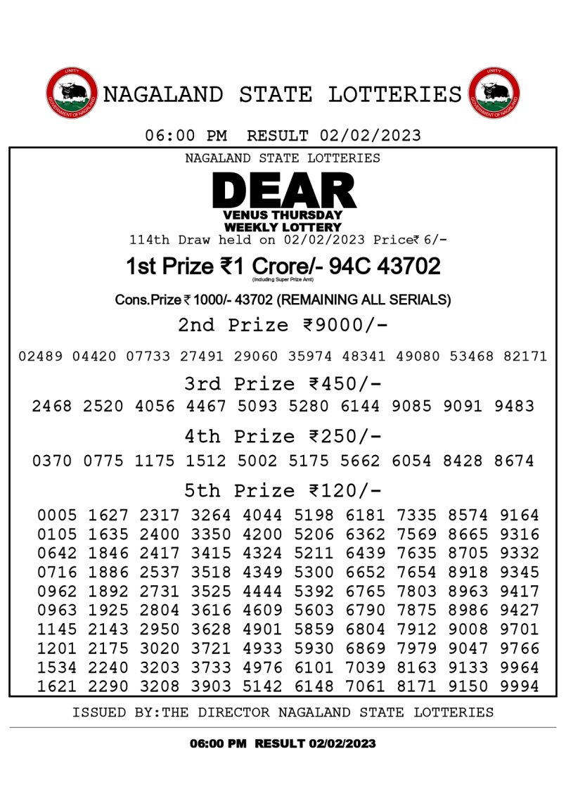 daer daily lottery