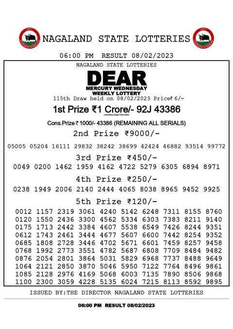 dear daily lottery