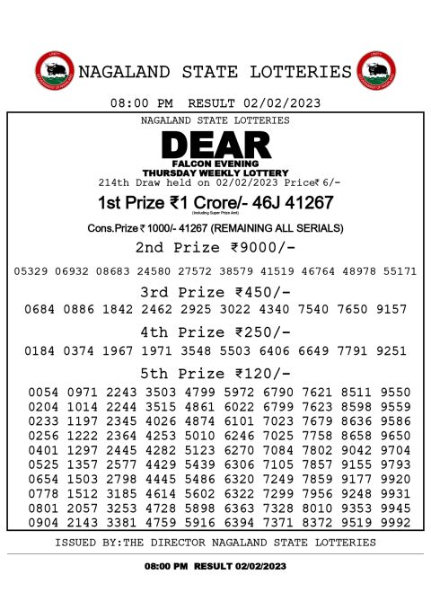 dear daily lottery