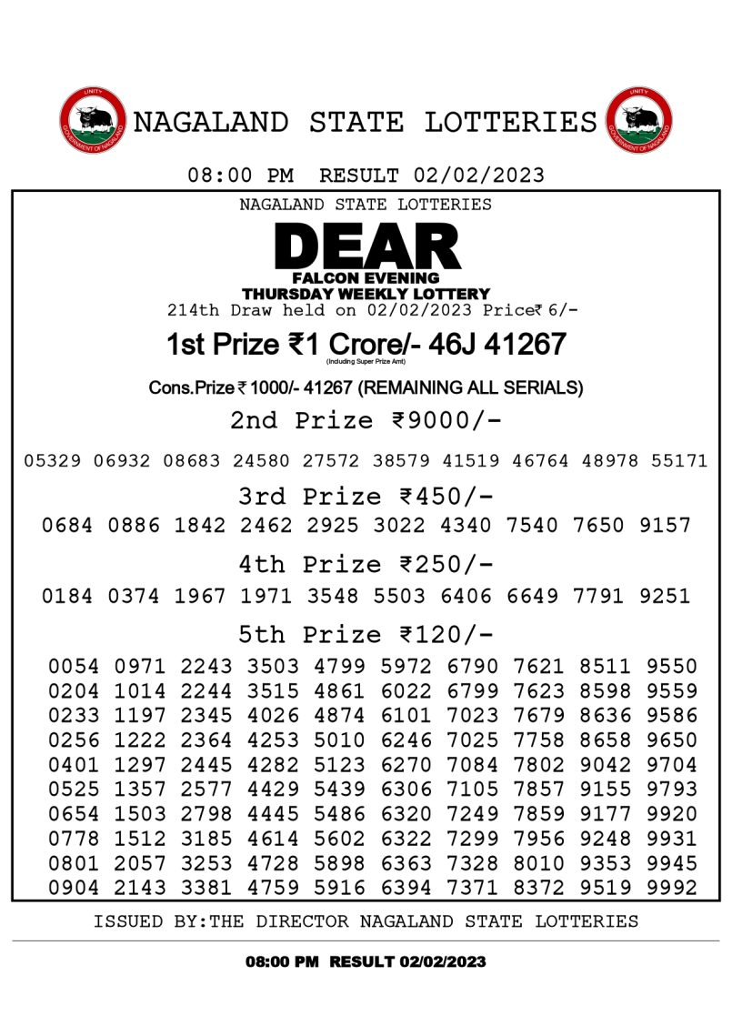 dear daily lottery