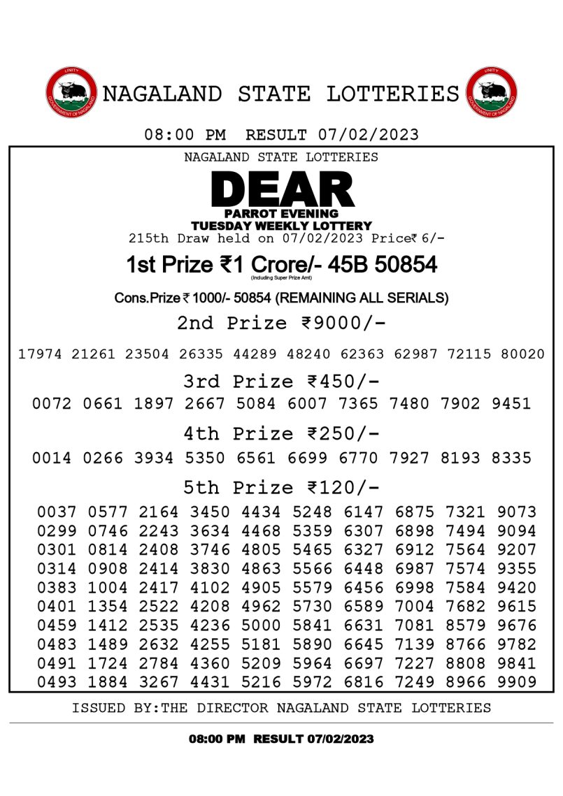 daer dear lottery