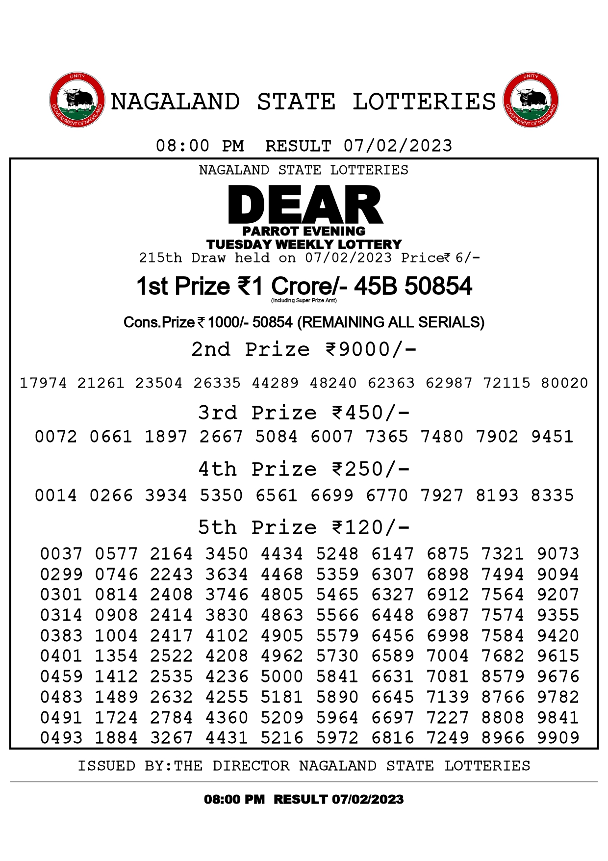 daer dear lottery