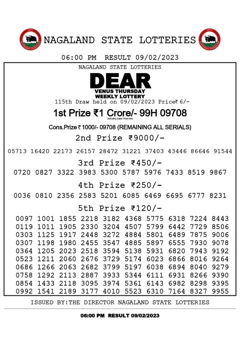 dear daily lottery