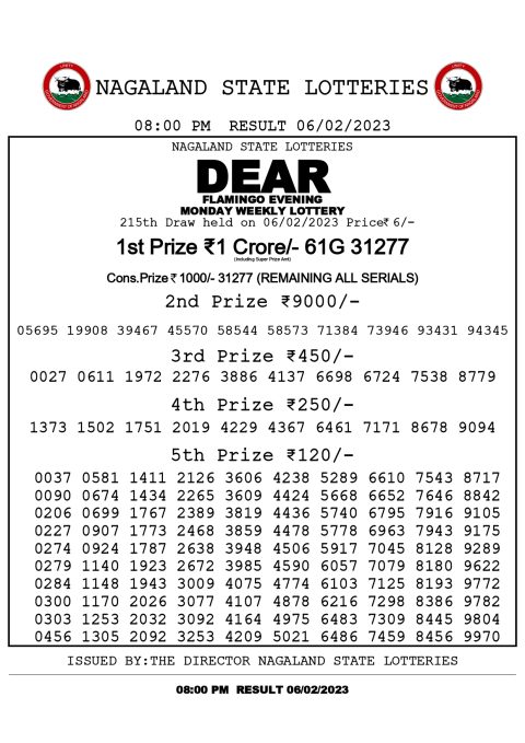 dear daily lottery