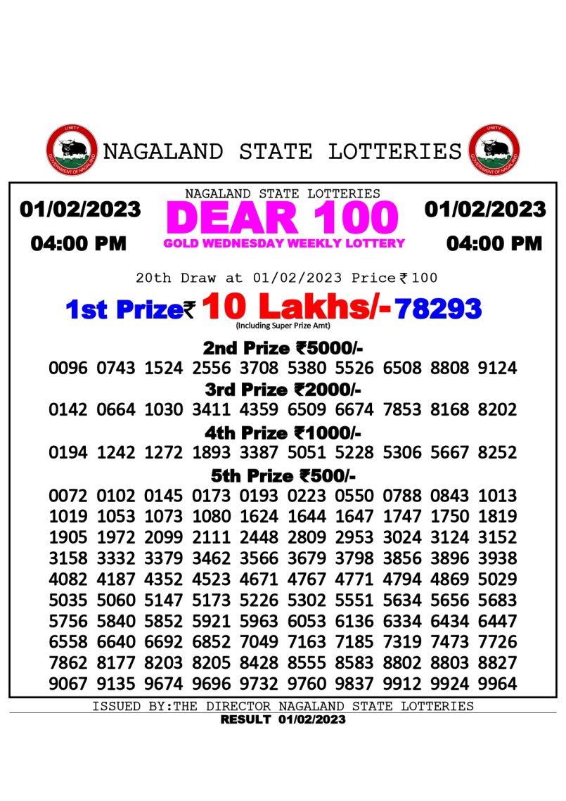 dear daily lottery
