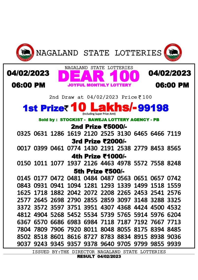 dear daily lottery