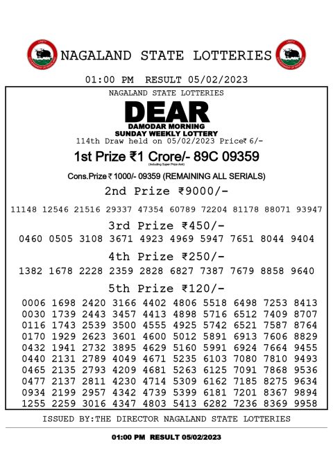 dear daily lottery
