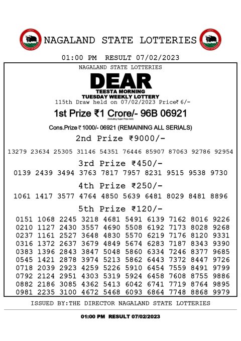 dear daily lottery