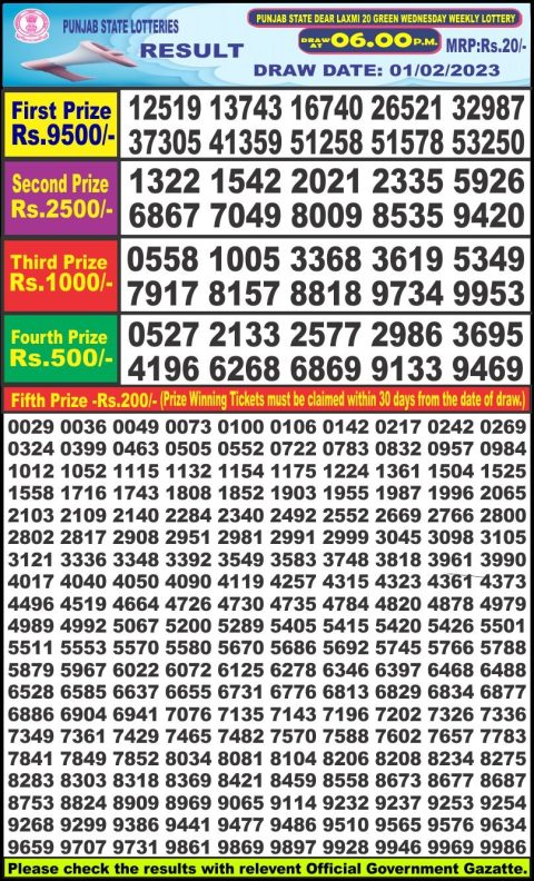 dear daily lottery