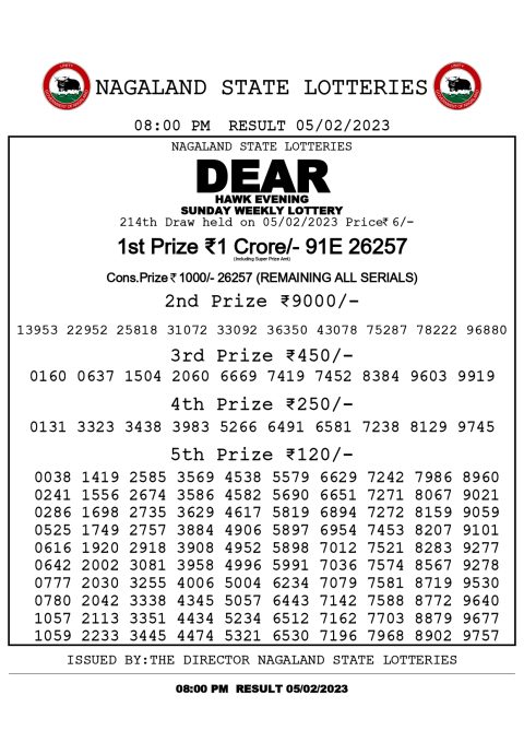 dear daily lottery