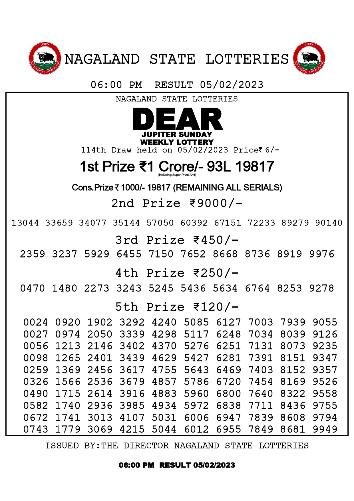 daer daily lottery