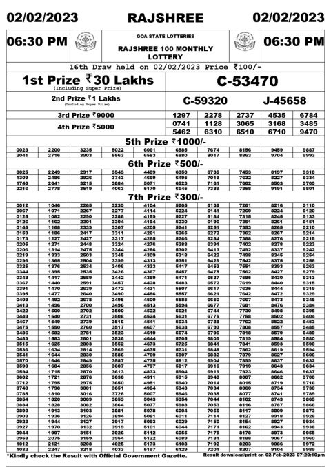 Dear daily lottery