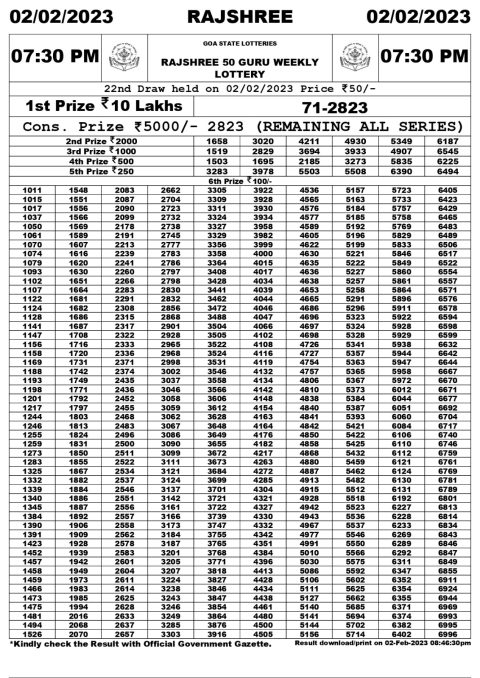 dear daily lottery