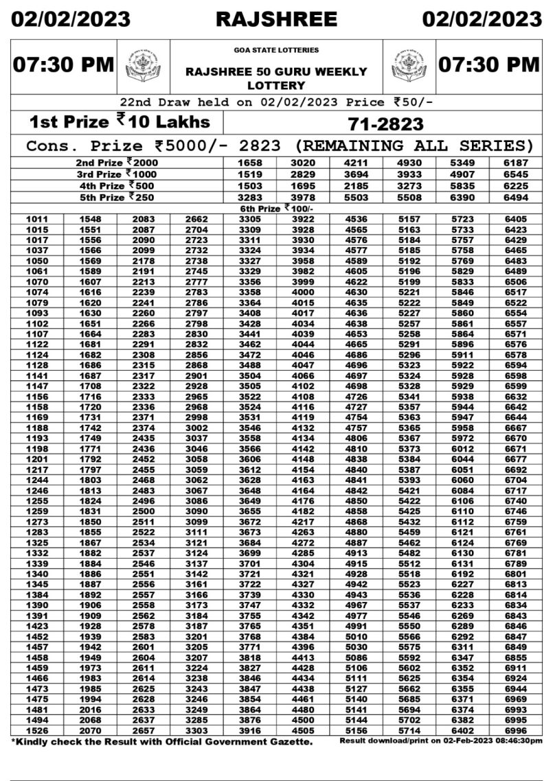 dear daily lottery
