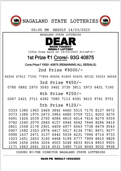 Dear Lottery Results