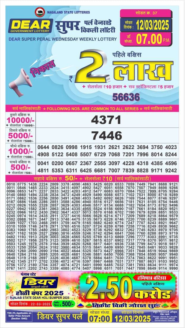 Dear Lottery Results
