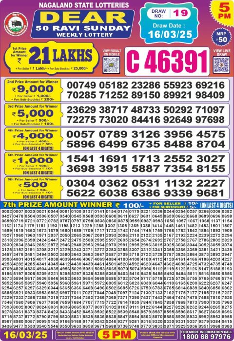 Dear Lottery Results