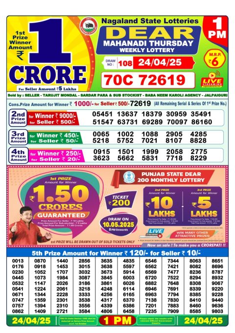 Dear Lottery Results