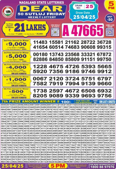 Dear Lottery Results