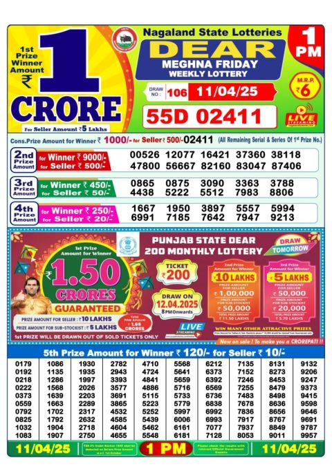 Dear Lottery Results