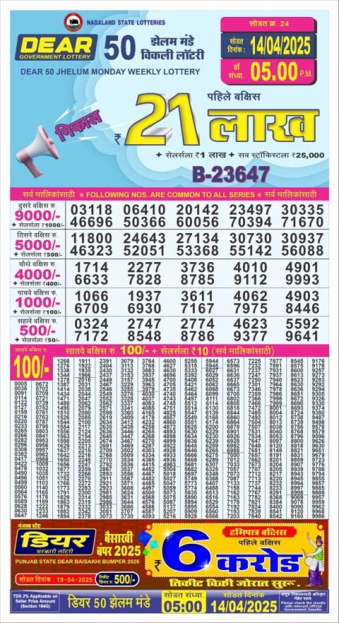 Dear Lottery Results