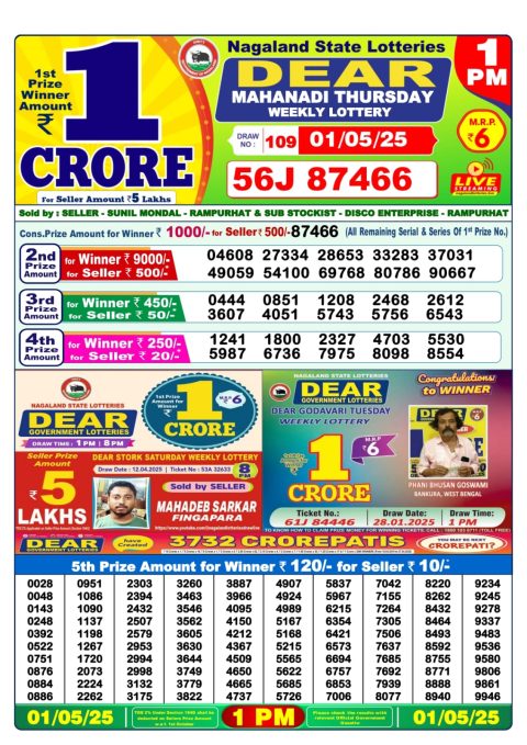 Dear Lottery Results