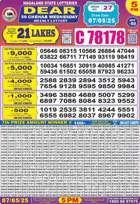 Dear Lottery Results