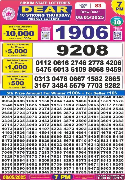 Dear Lottery Results