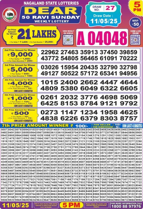 Dear Lottery Results