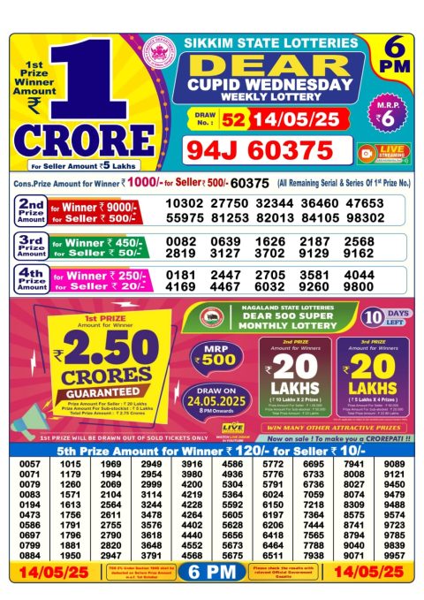 Dear Lottery Results