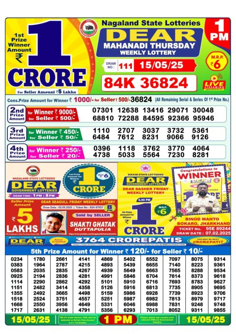 Dear Lottery Results