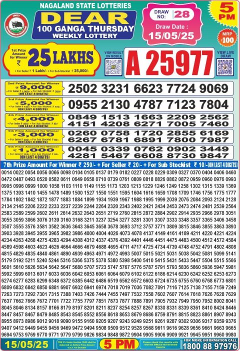 Dear Lottery Results
