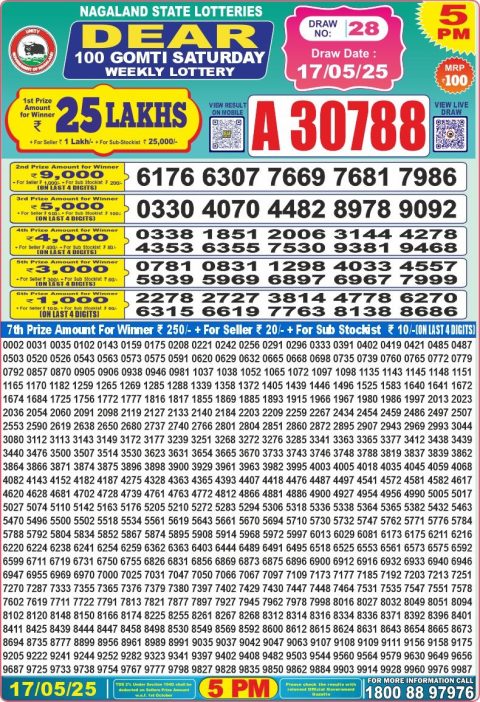 Dear Lottery Results