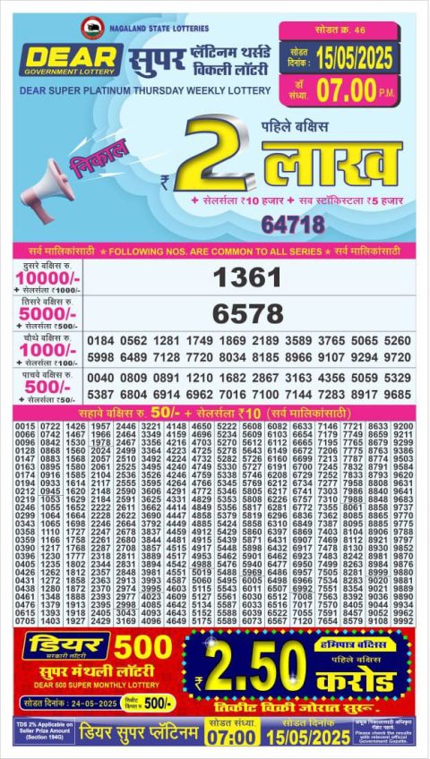 Dear Lottery Results
