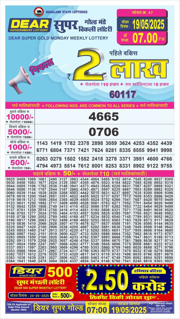 Dear Lottery Results