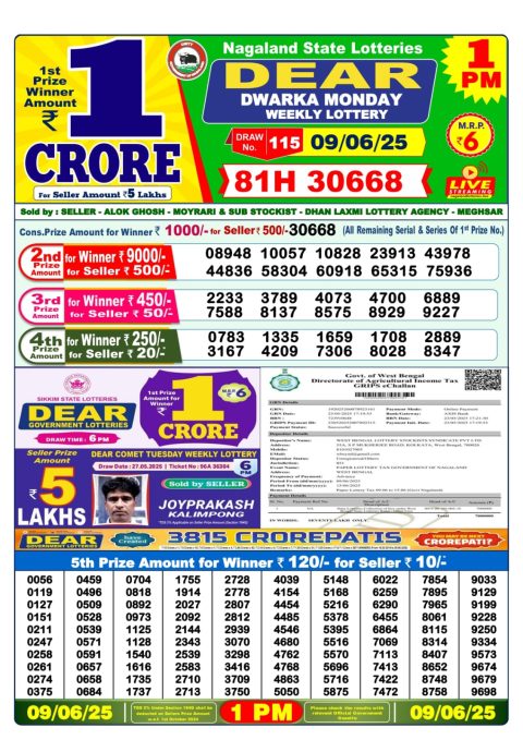Dear Lottery Results