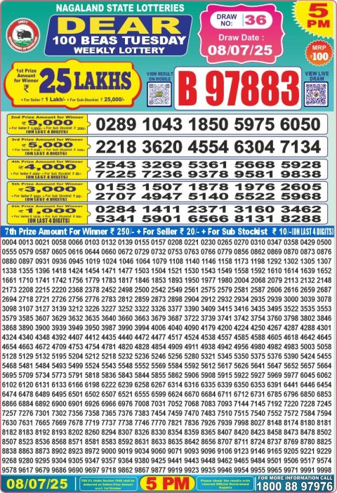Dear Lottery Results