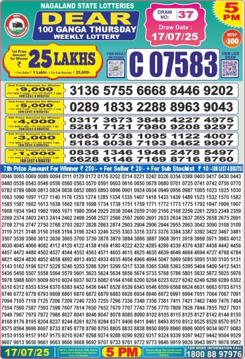 Dear Lottery Results