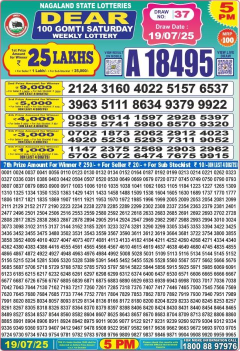 Dear Lottery Results